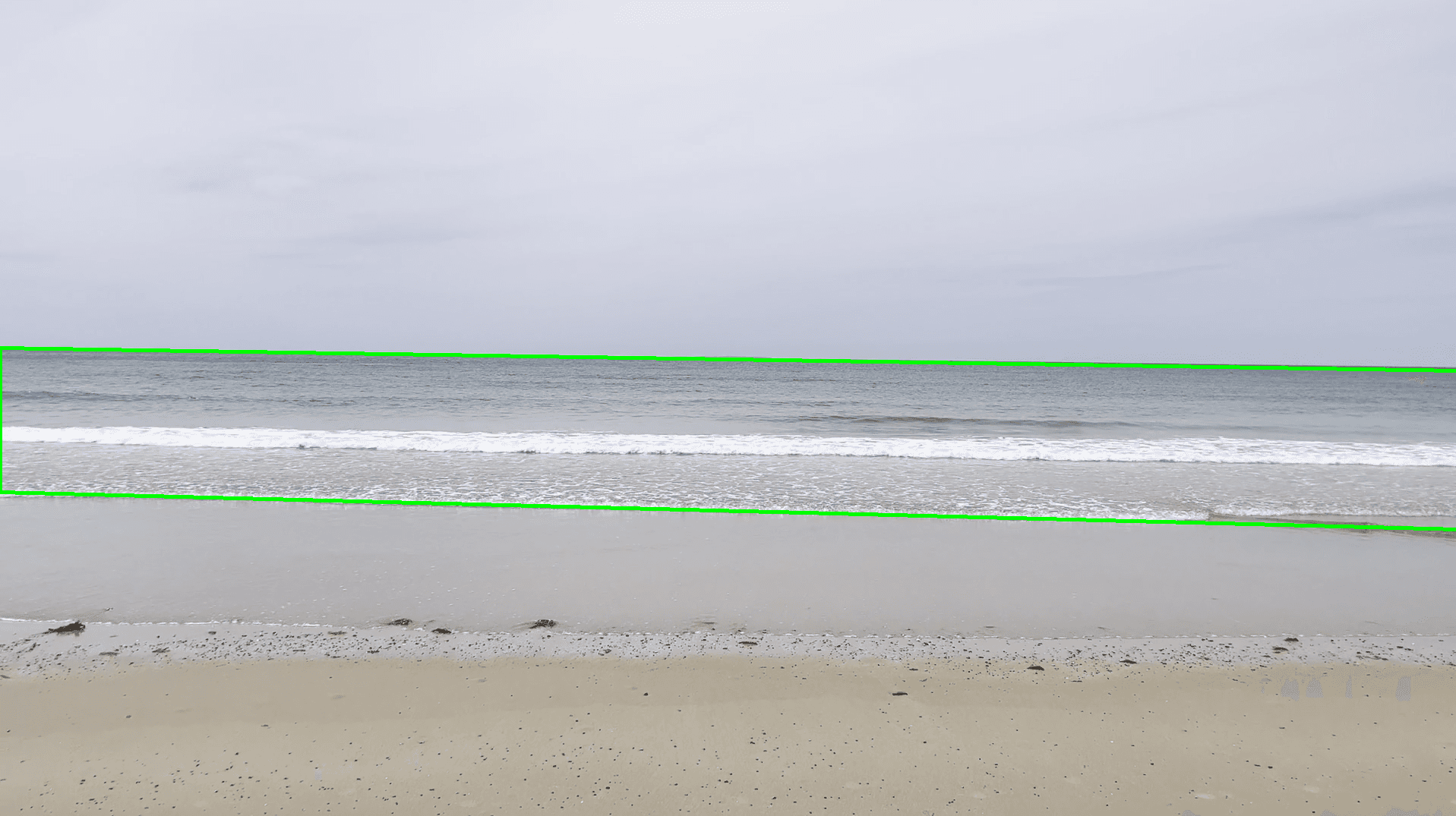 Example of NWSD detecting the waterline.
